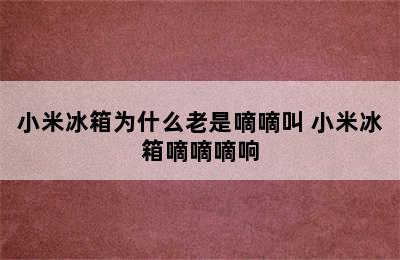 小米冰箱为什么老是嘀嘀叫 小米冰箱嘀嘀嘀响